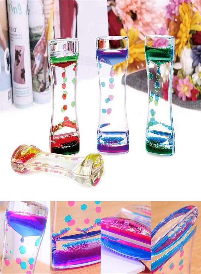 FKYTION Liquid Motion Bubbler Timer and Moving Sand Art Picture 2 Pack Colorful Hourglass Liquid Bubbler Art Toys Activity Calm Relaxing Desk Toys Voted Best Gift! - Image 4